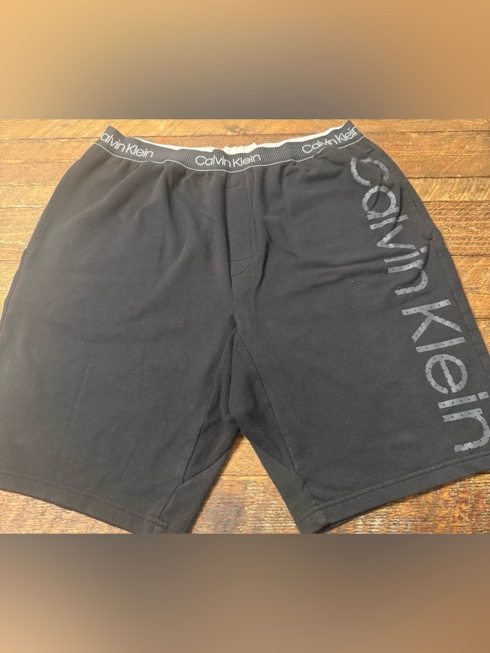 Calvin Klein Black Logo Lounge Shorts (Size L)